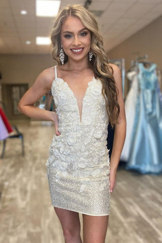 Bodycon Backless Sequins Homecoming Dress