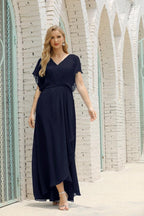 Vestido Baoleely para la madre de la novia, talla grande, escote en V, largo hasta el suelo, formal, para invitada de boda 28020