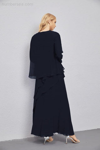 Vestidos de madre de la novia con cárdigan ligero abierto al frente, vestido formal de fiesta 28081 