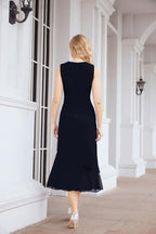 Robe de soirée deux pièces Sunnderly, coupe trapèze, pour la mère de la mariée, référence SY28072