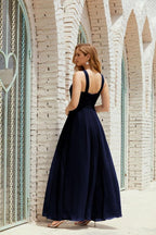Vestidos de dama de honor con cuello halter, vestido formal de cóctel o de fiesta 28015 