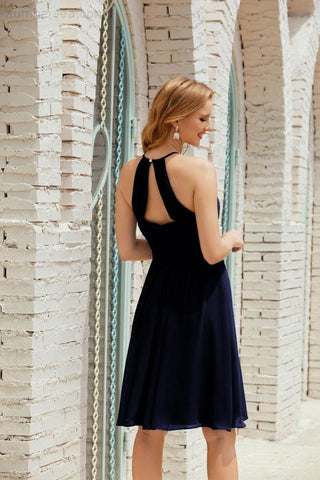 Vestidos de fiesta sin mangas, vestido formal de cóctel para graduación 28014 