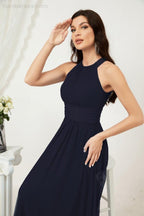 Robe de soirée formelle Baoleely en mousseline de soie, col licou, longue, sans manches, robe de demoiselle d'honneur 2802 