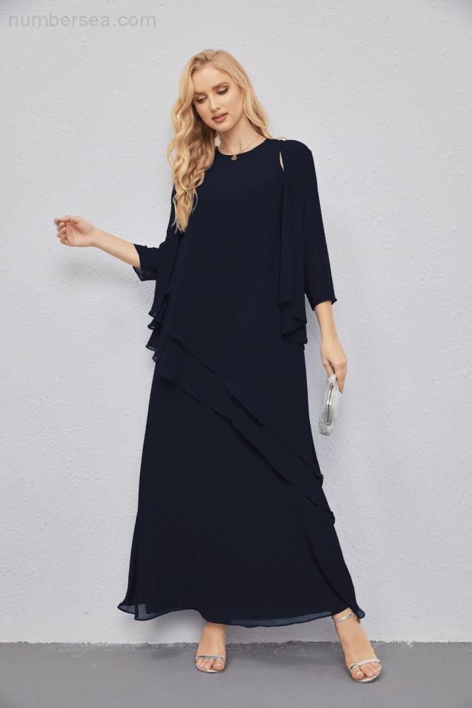 Vestidos de madre de la novia con cárdigan ligero abierto al frente, vestido formal de fiesta 28081 