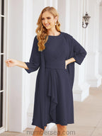 Vestidos de la madre de la novia de Sunderly, vestido de graduación, vestido plisado informal SY28065