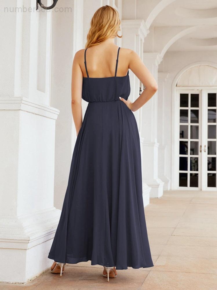 Baoleely  Halter Long Bridesmaid Dresses Formal A line Juniors Dress 28029