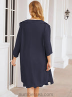 Vestidos de la madre de la novia de Sunderly, vestido de graduación, vestido plisado informal SY28065