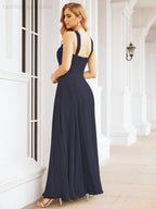 Baoleely Crisscross Halter Bridesmaid Dresses for Party Wedding Evening Prom Maxi Ball Gowns 28053