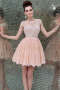 Vestidos de fiesta con cuello alto y cuentas, vestidos cortos de graduación, vestidos de fiesta de bienvenida