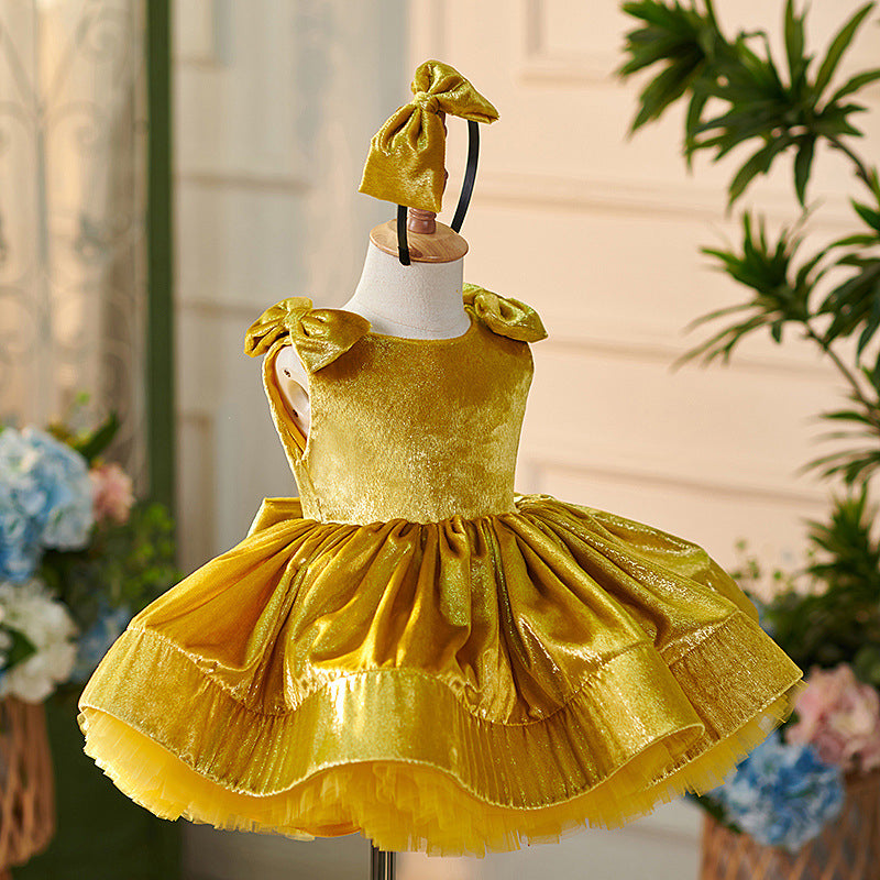 Vestido de tul satinado hasta la rodilla (2003227846) 