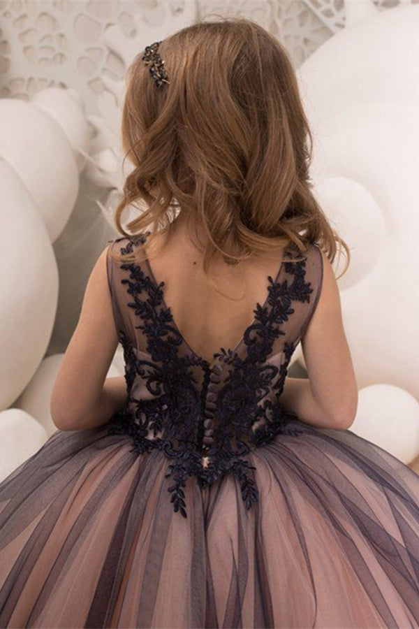 Robe de bal de princesse en dentelle noire, robe de demoiselle d'honneur