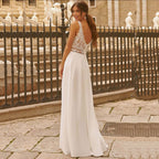 Sweetheart Wedding Dresses for Woman Lace Appliques Boho Bridal Gowns Slit Sleeveless Boho vestidos de novia boda civil