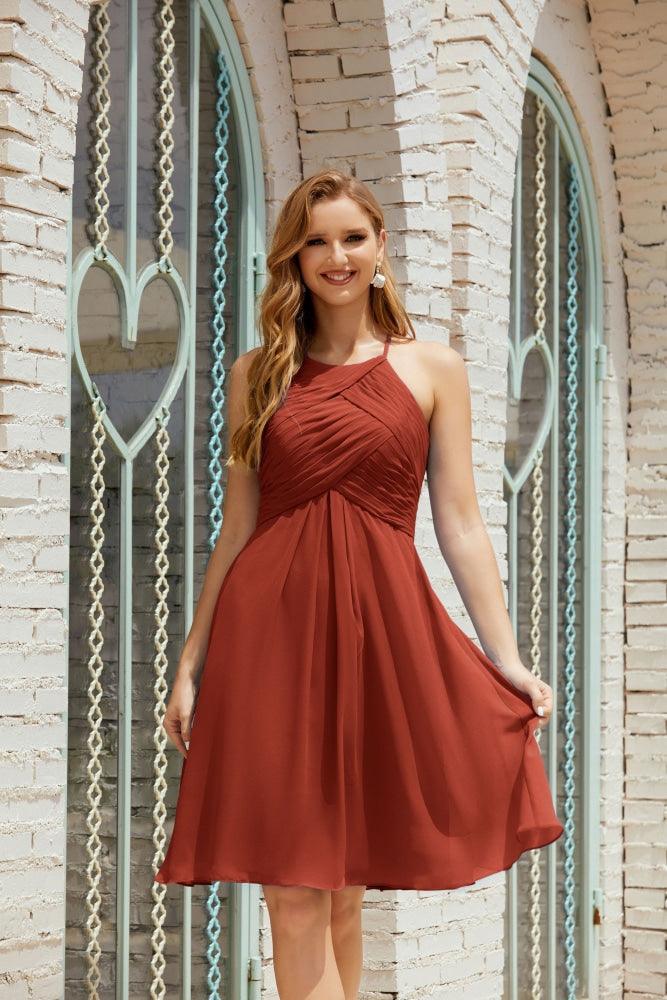 Vestidos de fiesta sin mangas, vestido formal de cóctel para graduación 28014 