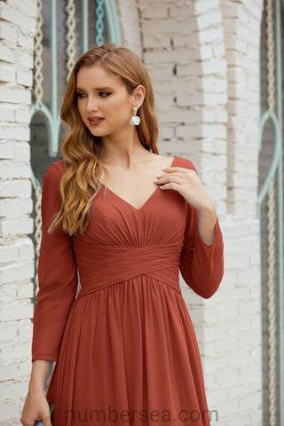 Baoleely Bridesmaid Dress Chiffon Formal Party Dress Evening Dress 28016