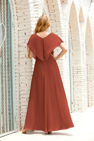 Vestido Baoleely para la madre de la novia, talla grande, escote en V, largo hasta el suelo, formal, para invitada de boda 28020