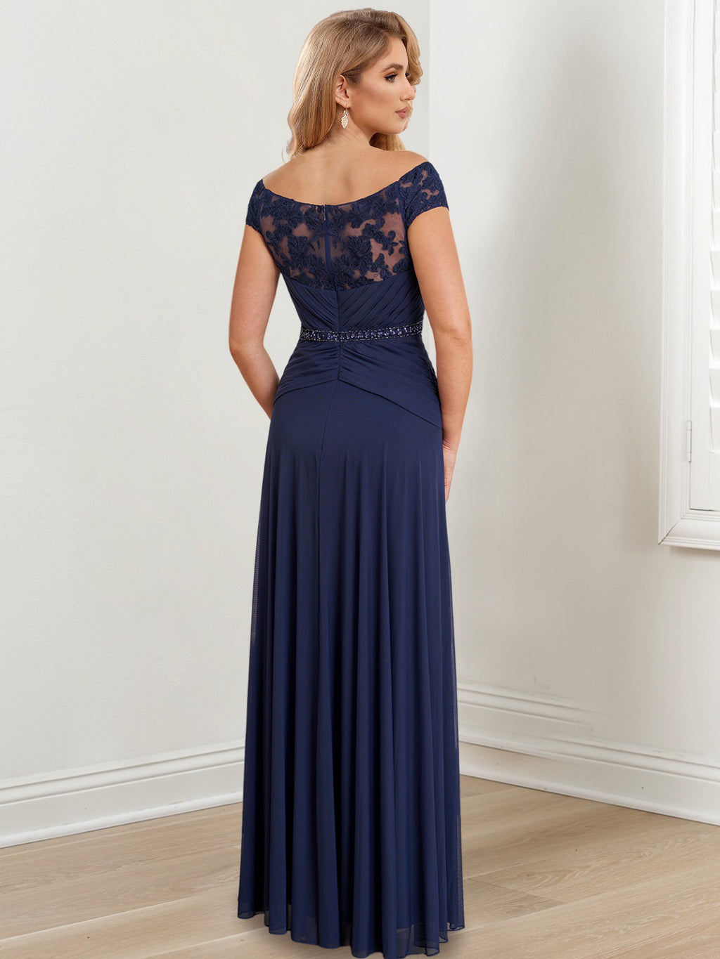 Vestidos de corte princesa/línea A con hombros descubiertos para la madre de la novia 