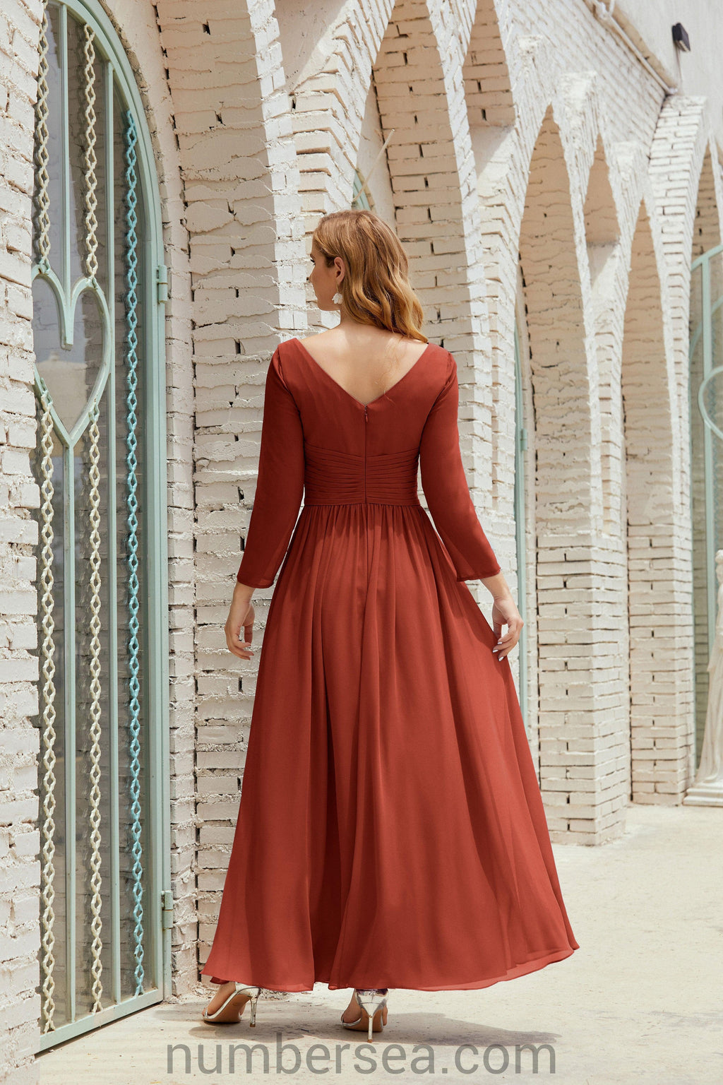 Baoleely Bridesmaid Dress Chiffon Formal Party Dress Evening Dress 28016