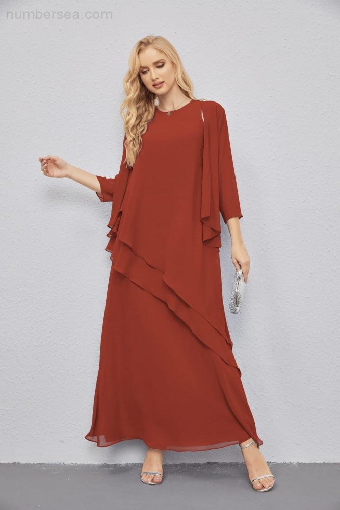 Vestidos de madre de la novia con cárdigan ligero abierto al frente, vestido formal de fiesta 28081 