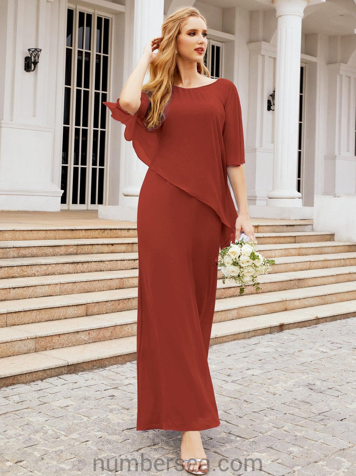 Vestido largo de fiesta formal Sunderly para la madre de la novia con capa de volantes SY28026