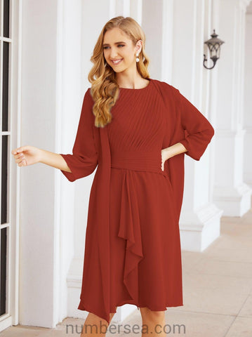 Vestidos de la madre de la novia de Sunderly, vestido de graduación, vestido plisado informal SY28065