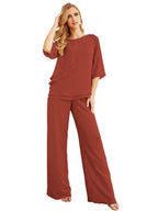Baoleely Élégante robe mère de la mariée 2 pièces, grande taille, pantalon, volants, couches argentées, peignoir 28064