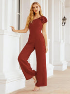 Baoleely Women's One Shoulder Long Jumpsuit Formal Evening Dress Long Bridesmaid Dresses Pants Wedding Party 28034
