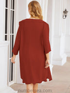 Vestidos de la madre de la novia de Sunderly, vestido de graduación, vestido plisado informal SY28065