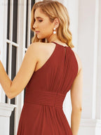 Baoleely Keyhole Bridesmaid Dresses Sleeveless Formal Evening Party Prom Gowns 28043