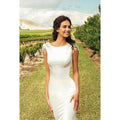 Robe de bal de mariage sirène simple et sexy, dos nu, sans manches