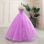 Robe de bal de princesse classique violette pour quinceañera Y299