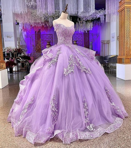 Robe de bal violette longue et sexy Y4366