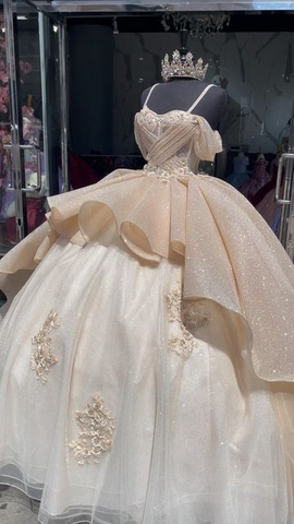 Vestido de quinceañera de lujo con corsé de apliques, vestido de baile, vestido de graduación, vestido de 16 años Y4144