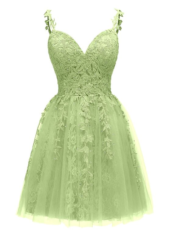Vestido corto de cóctel sin espalda con apliques y tirantes finos, ideal para fiestas de bienvenida (Y2418)