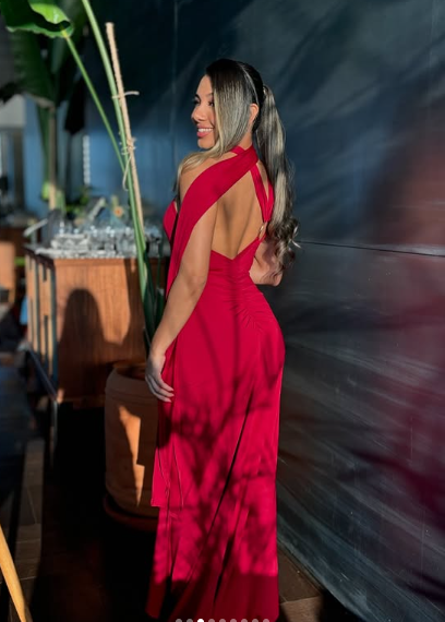 Vestido largo de fiesta sexy estilo tubo, color burdeos, vestido de noche de un solo hombro Y8214