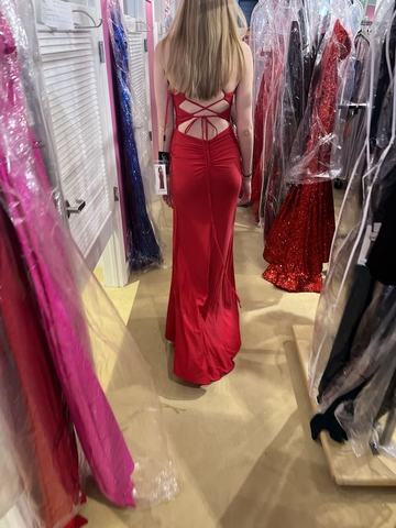 Elegante vestido de noche de corte recto con abertura, ideal para baile de invierno Y6389