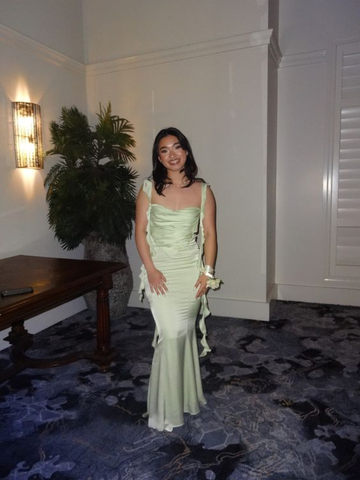 Elegant Summer Ruffle Ribbon Slip Backless Sexy Dress For Women Chic Ruched Slim Evening Dress Y7390