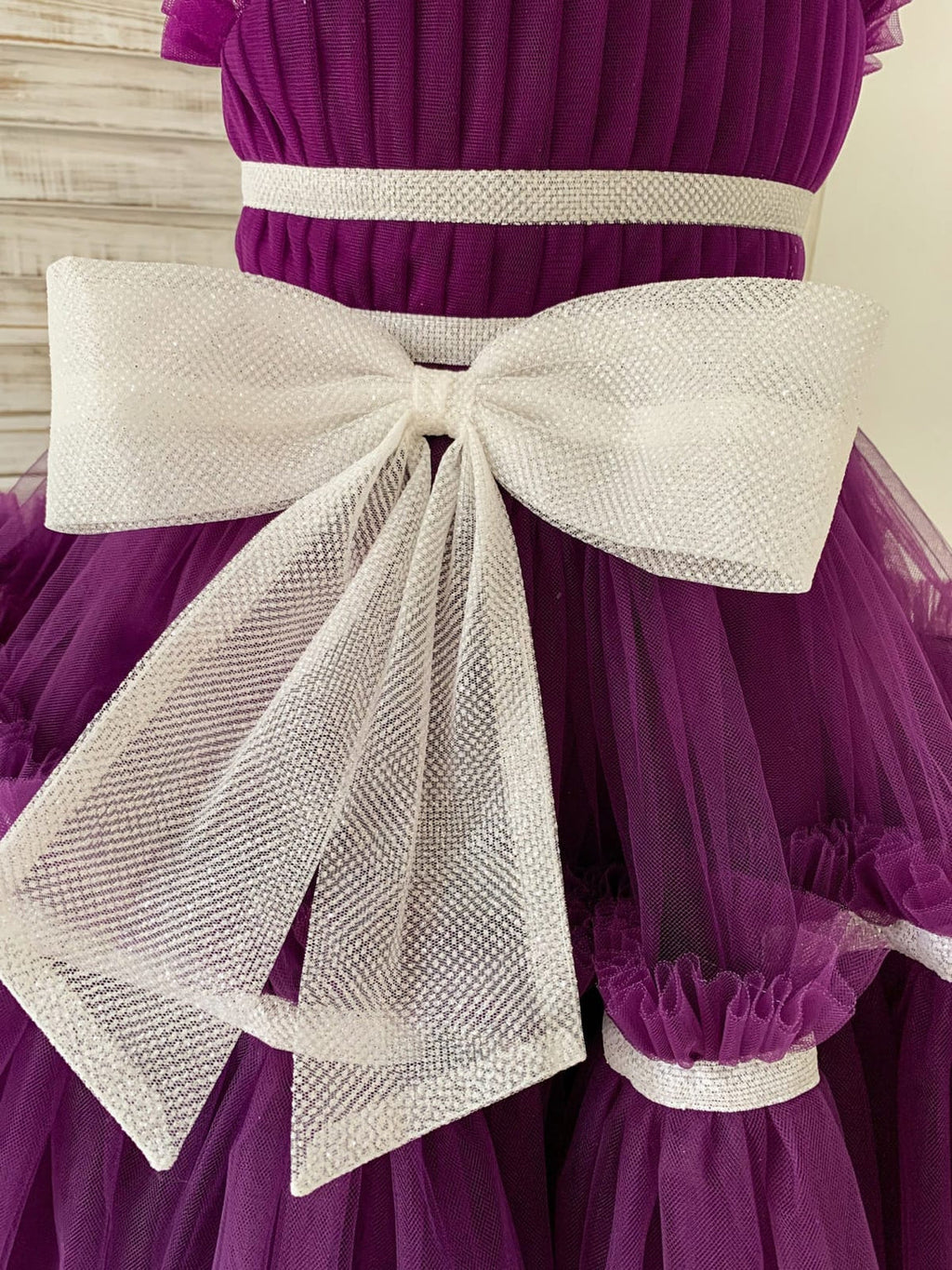 Robe violette en tulle mi-longue (2003227603) 