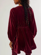 Robe courte en velours Portia 