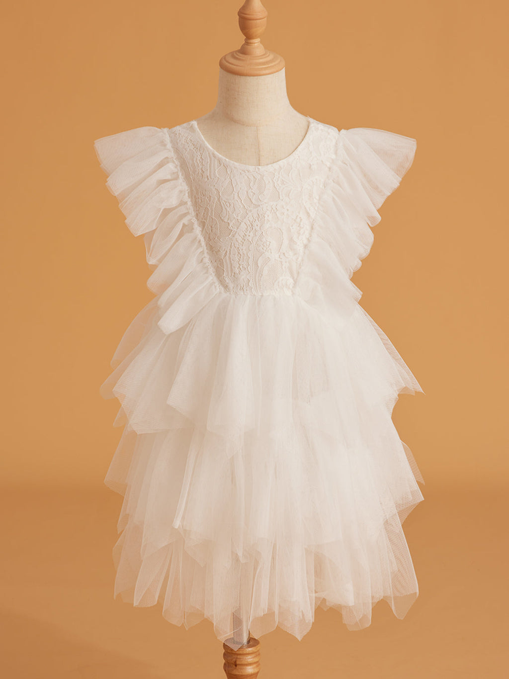Vestido corto/mini de tul y encaje (2003227815) 