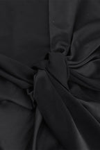 Sexy Formal Solid Mesh Oblique Collar Evening Dresses