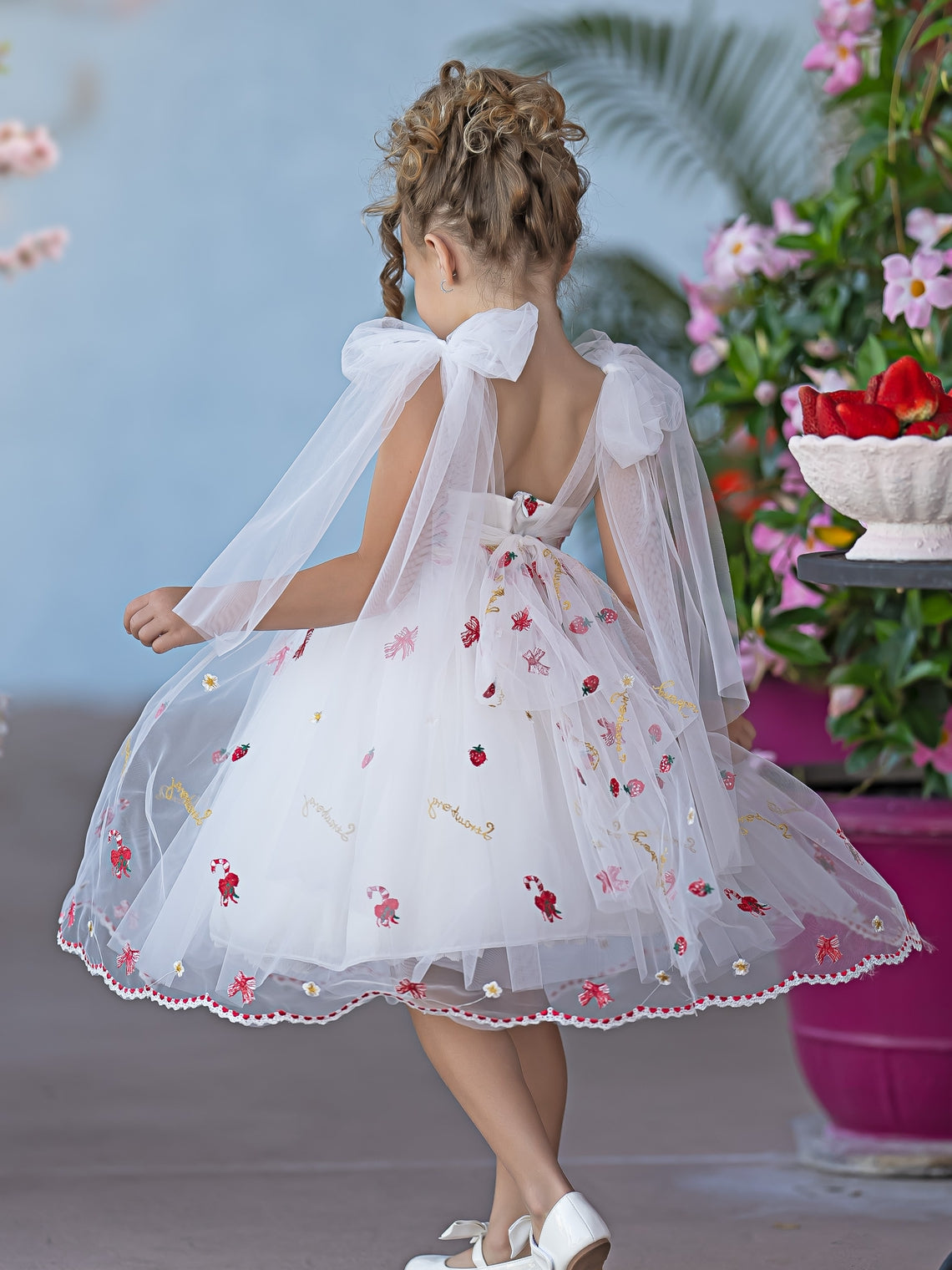 Vestido de tul hasta la rodilla para bebé niña 