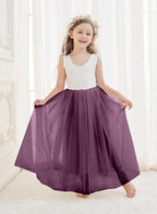 Vestido de niña de las flores de tul y encaje encantado 