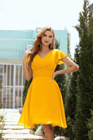 Vestidos de fiesta hasta la rodilla, vestido formal de cóctel para graduación 28013 