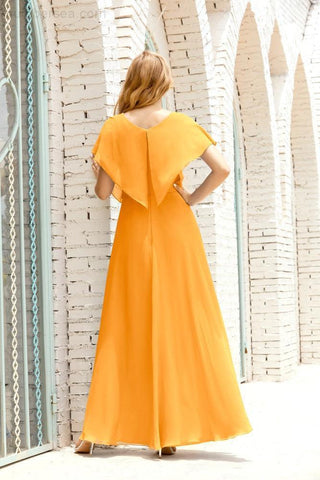 Vestido Baoleely para la madre de la novia, talla grande, escote en V, largo hasta el suelo, formal, para invitada de boda 28020