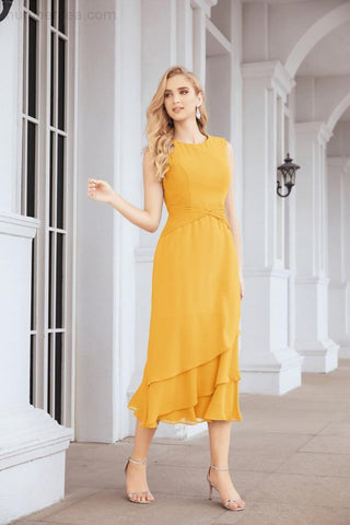 Vestido de fiesta formal de dos piezas corte A para la madre de la novia Sunderly SY28072