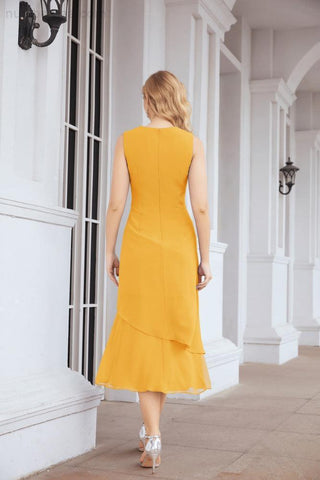 Vestido de fiesta formal de dos piezas corte A para la madre de la novia Sunderly SY28072