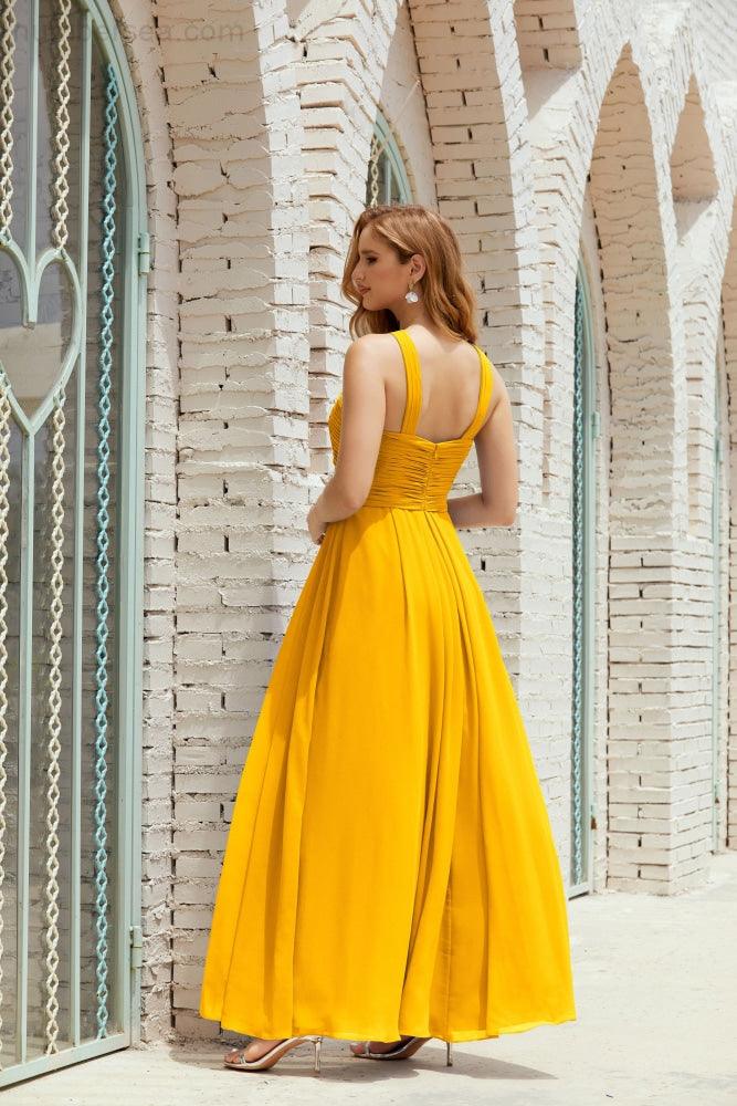 Vestidos de dama de honor con cuello halter, vestido formal de cóctel o de fiesta 28015 