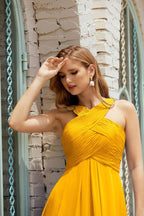 Vestidos de dama de honor con cuello halter, vestido formal de cóctel o de fiesta 28015 