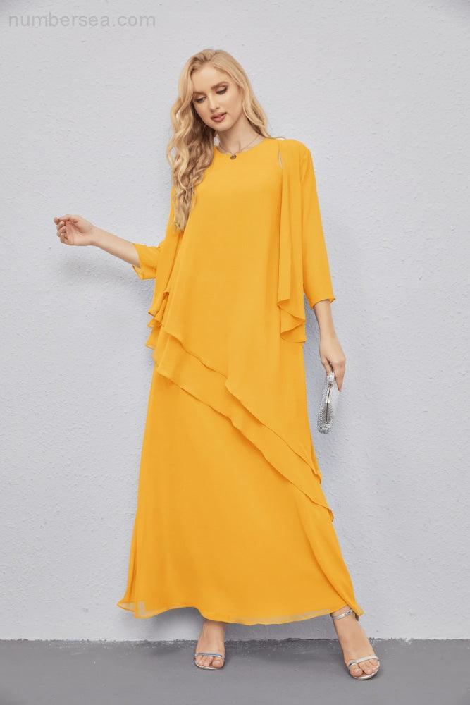 Vestidos de madre de la novia con cárdigan ligero abierto al frente, vestido formal de fiesta 28081 