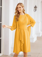 Vestidos de la madre de la novia de Sunderly, vestido de graduación, vestido plisado informal SY28065